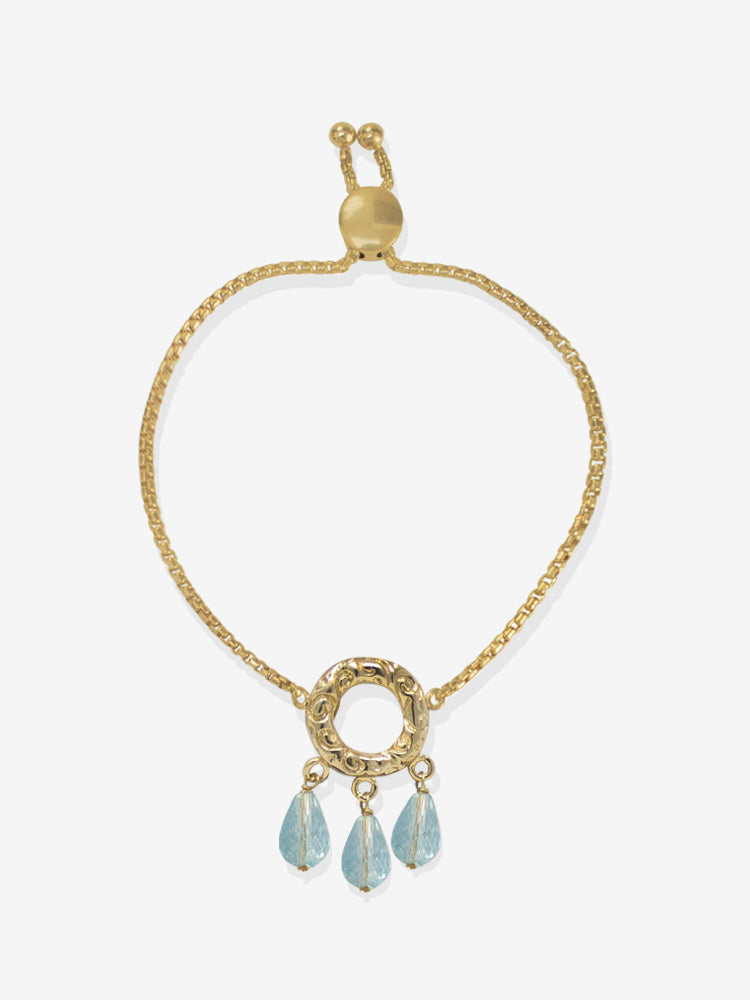 Liberty Gold Vermeil Blue Topaz Bracelet