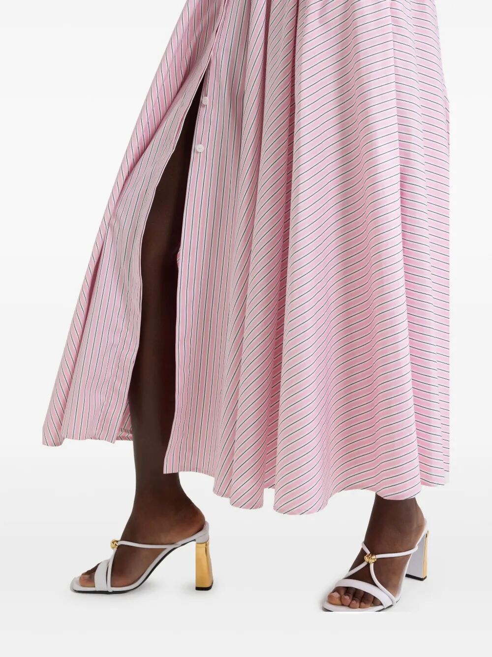 Patou Poplin Printed Organic Cotton Halterneck Maxi Dress
