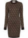 Fendi Ff Cotton Fitted Dress