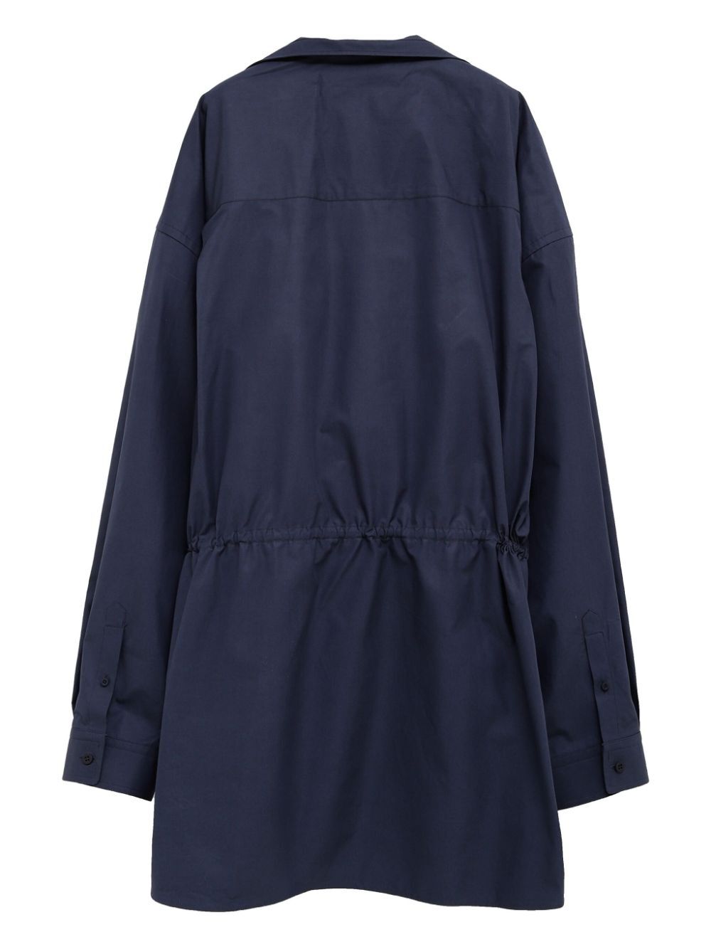 Balenciaga Elasticated Waistband Cotton Shirt Mini Dress