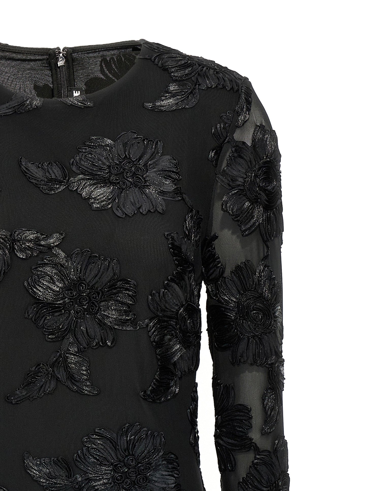 Rotate Birger Christensen 'Flower Mesh Mini' Dress