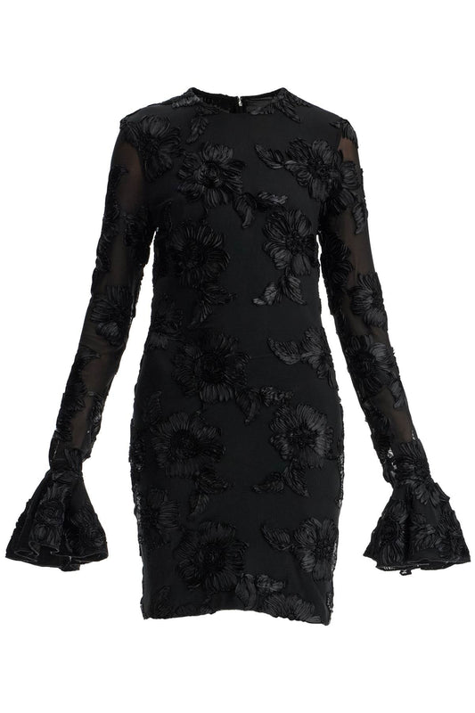 Rotate 'Mesh Mini Dress With Embroidered Flower Details