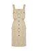 Saint Laurent Paris Knee-lenght Saharienne Dress In Cotton Gabardine
