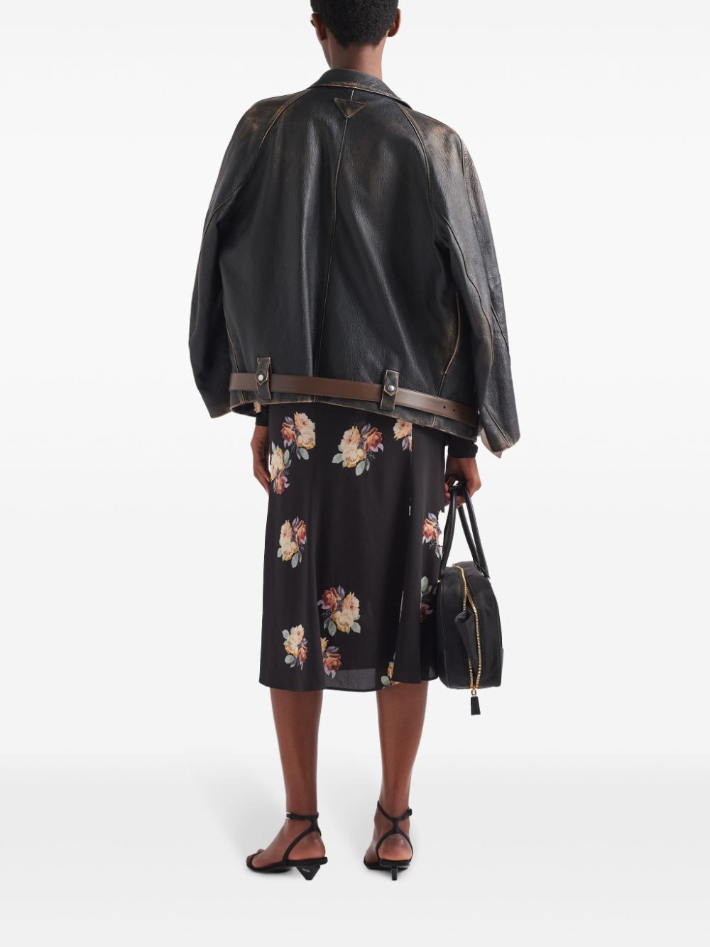 Prada Camelia-print Sablé Dress