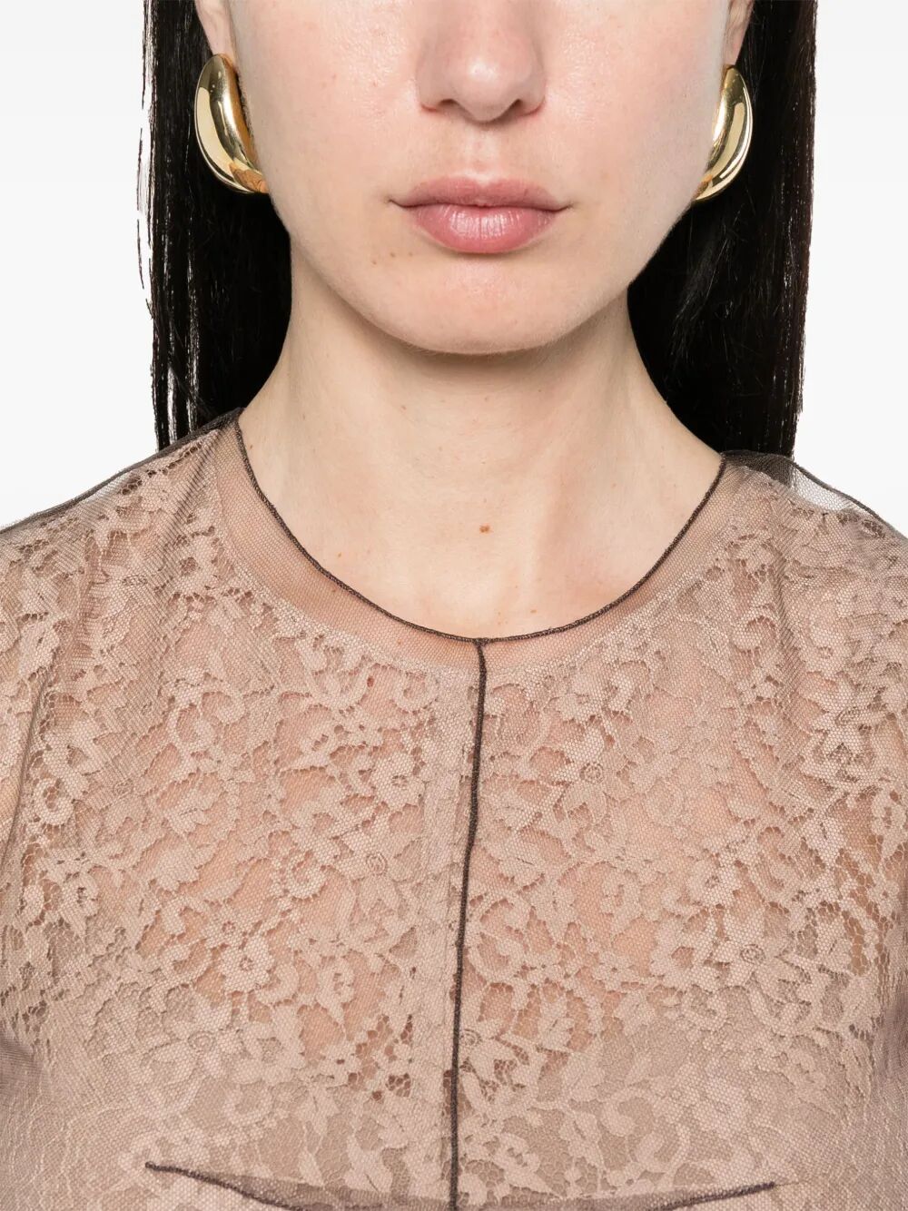 Fendi Blooming Lace Midi Dress