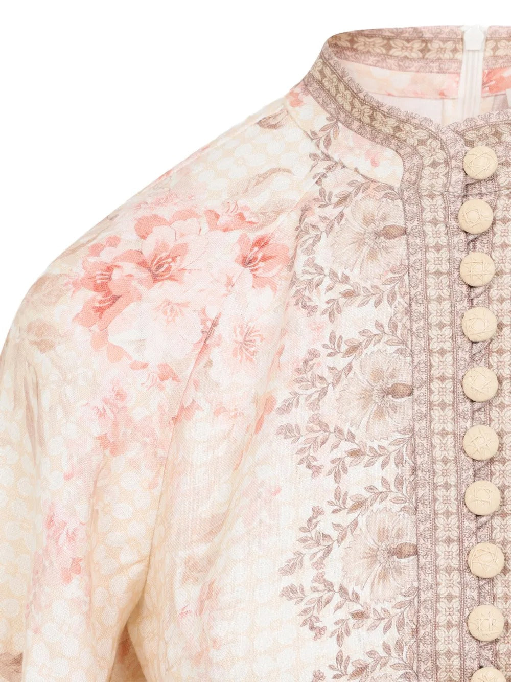 Zimmermann Illuminate Buttoned Linen Mini Dress
