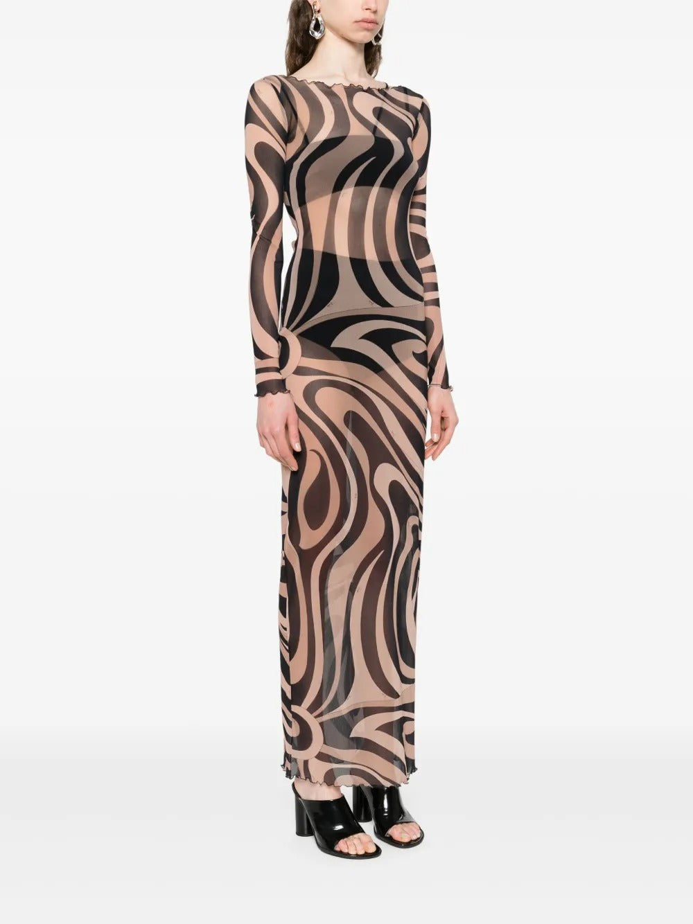 Pucci Marmo Print Tulle Dress