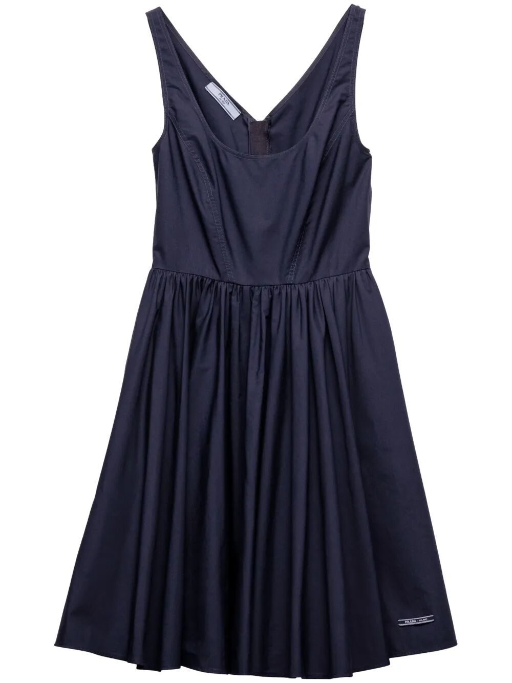 Prada Cotton Canvas Flared Mini Dress