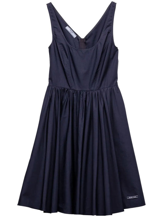Prada Cotton Canvas Flared Mini Dress