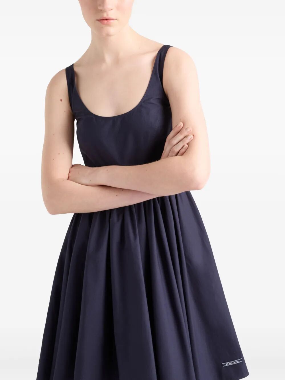 Prada Cotton Canvas Flared Mini Dress