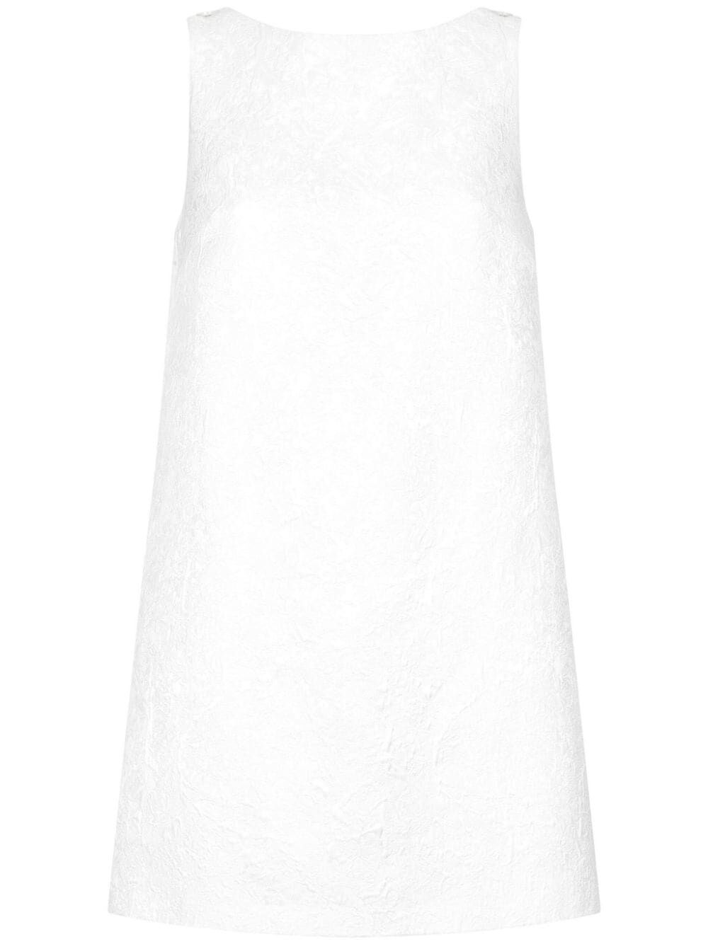 Dolce & Gabbana Short Brocade Dress With Back Neckline