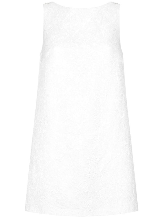 Dolce & Gabbana Short Brocade Dress With Back Neckline