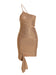 Andreādamo	 Sequin One Shoulder Dress