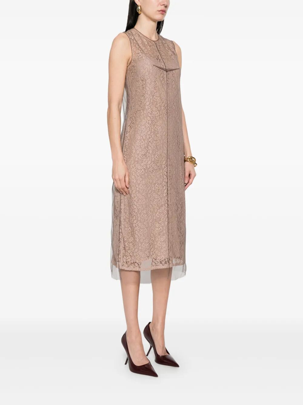 Fendi Blooming Lace Midi Dress