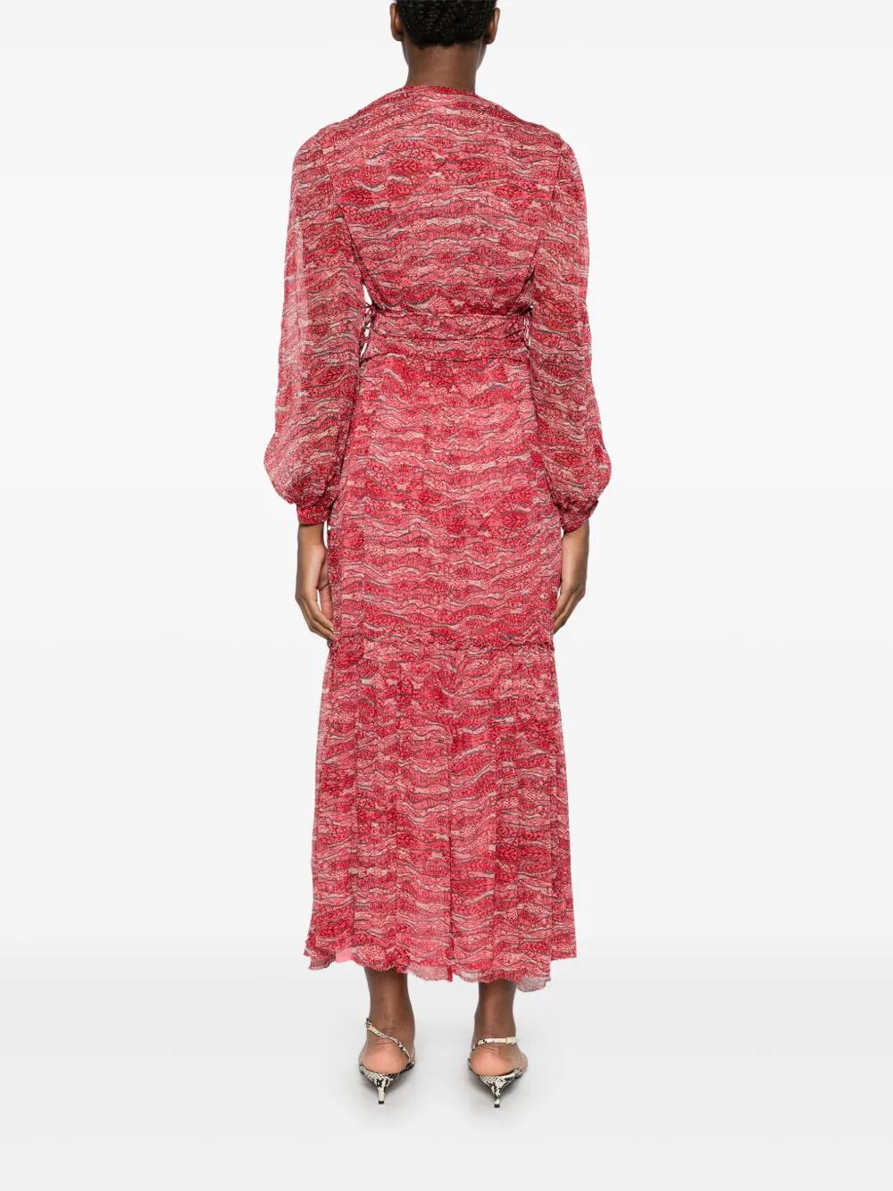 Marant Étoile Amara Long Gathered Muslin Dress