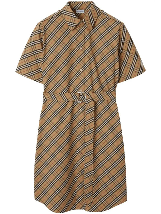 Burberry Check Cotton Shirt Dress