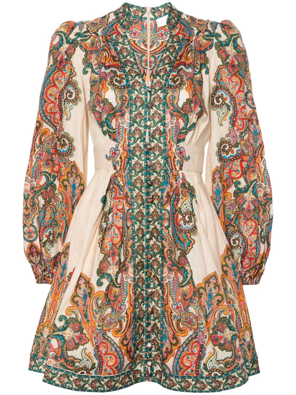 Zimmermann Ottie Plunge Mini Dress