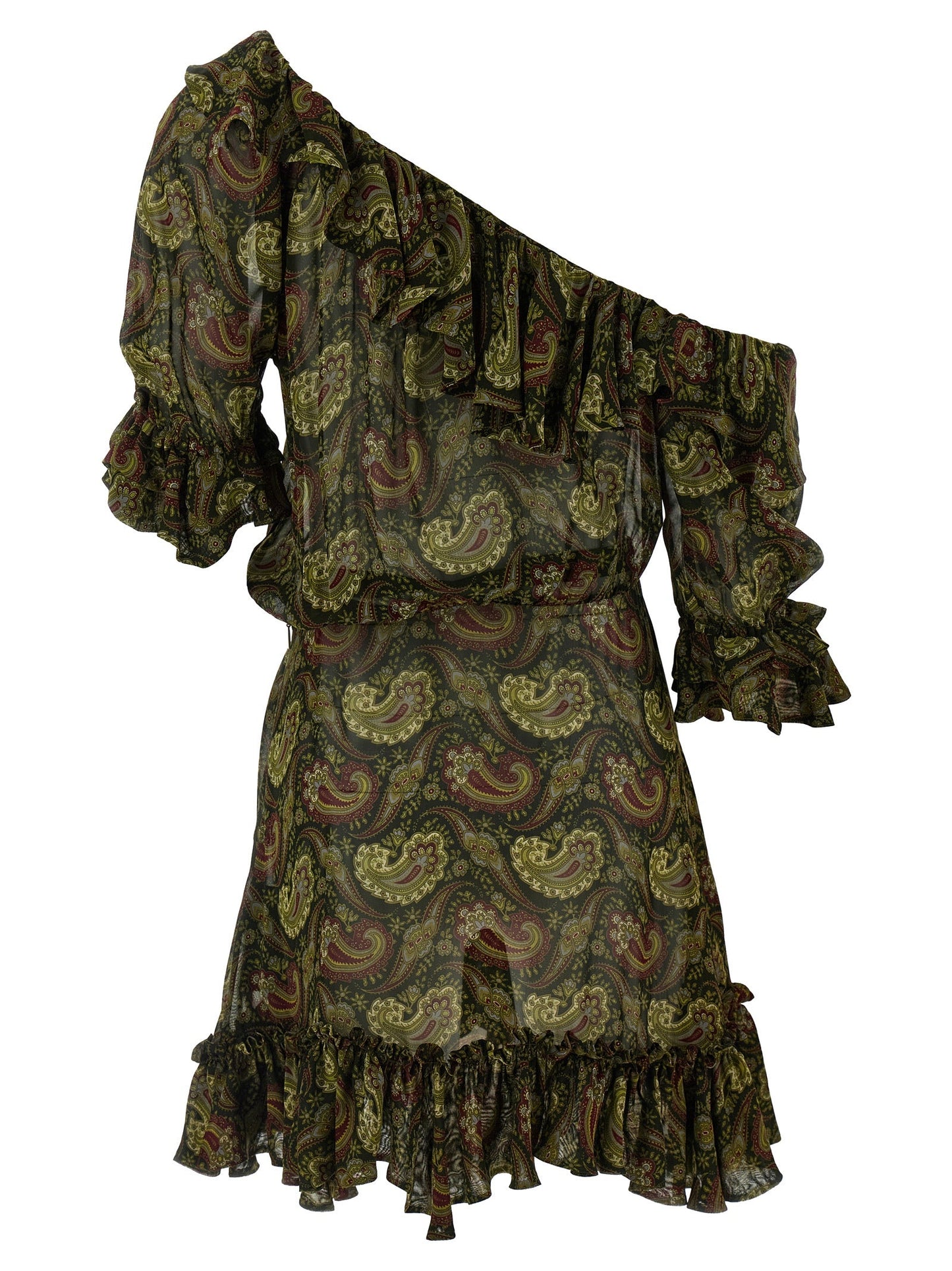 Saint Laurent Paisley Dress