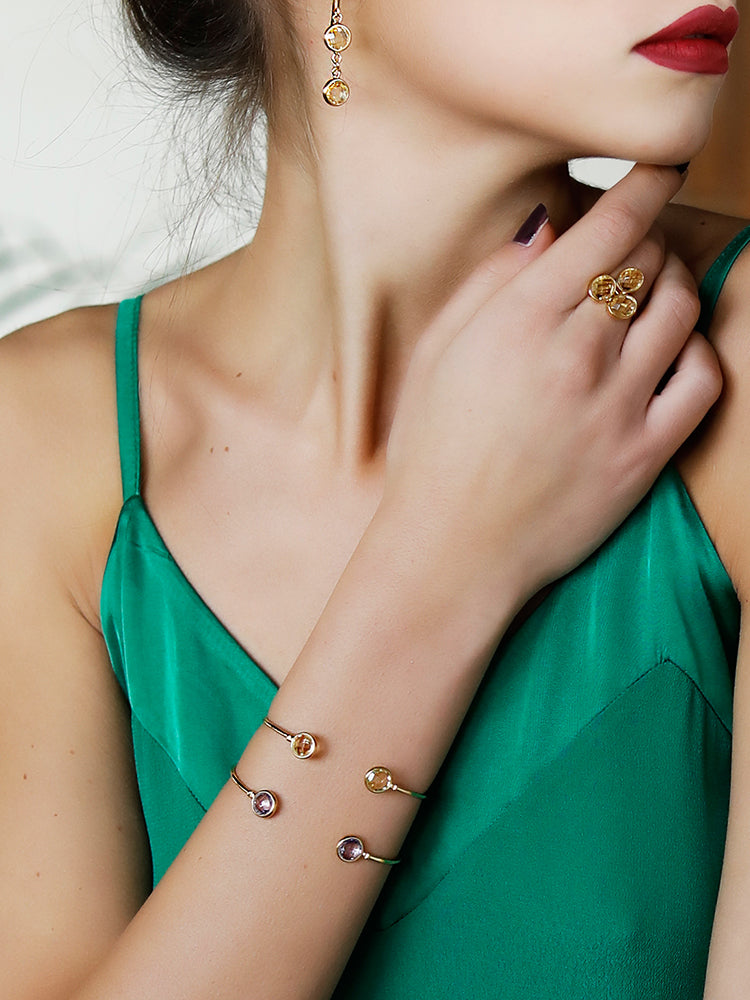 Sorrento Citrine Cuff Bracelet