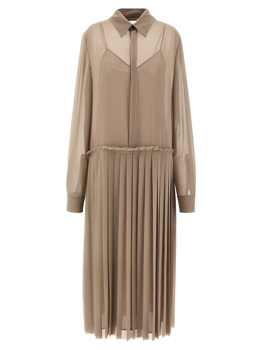 Ami Paris 'Pleated Midi' Dress
