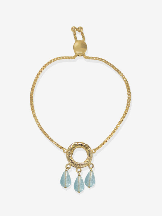 Liberty Gold Vermeil Blue Topaz Bracelet