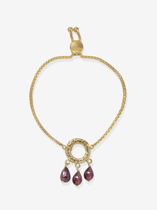 Liberty Gold Vermeil Garnet Bracelet