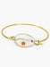 Coral & Cowrie Shell Cuff Bracelet
