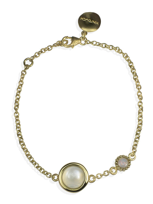 Satellites Gold Vermeil Moonstone & Opal Bracelet