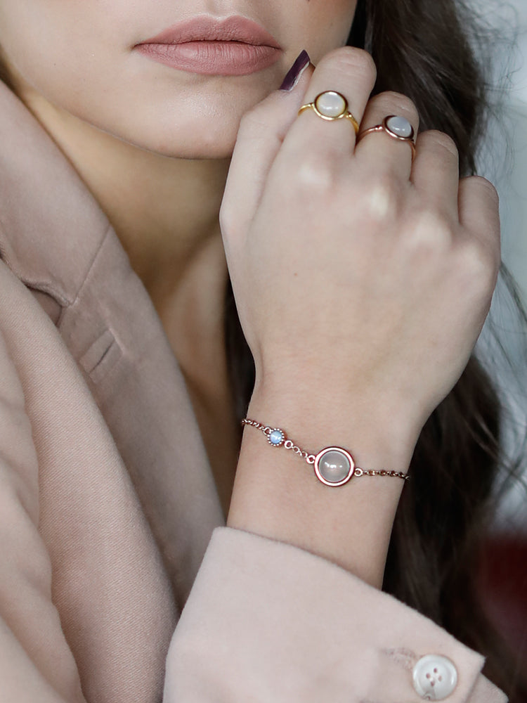 Satellites Moonstone & Opal Bracelet