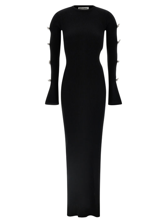 Mach & Mach 'Cut-Out Crystal Bow' Dress