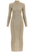 Self Portrait Maxi Lurex Knit Dress In