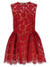 Self Portrait 'Red Fine Lace Pearl Mini' Dress