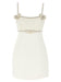 Self Portrait 'White Crêpe Pearl Bow Mini' Dress