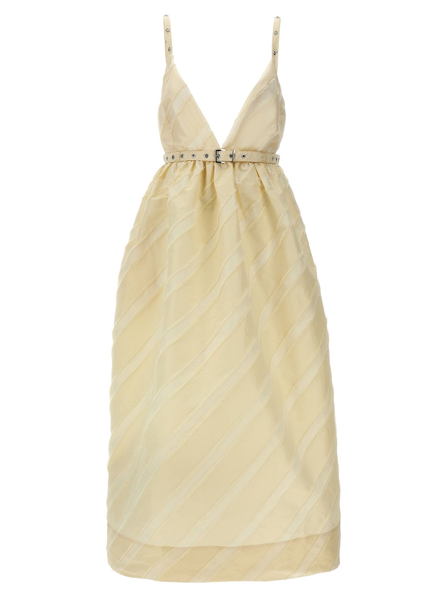 Ganni 'Off-White Stripe Strap' Dress