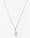 Fine Baroque Pearl Organic Pendant Necklace | 14k Solid White Gold/Pearl