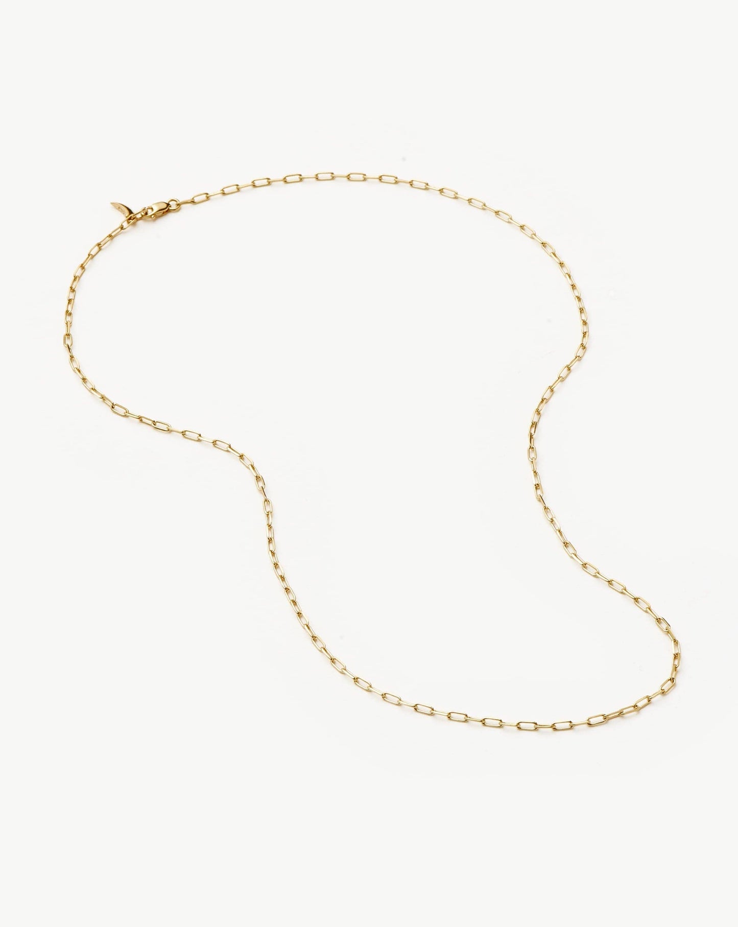 Fine Classic Paperclip Chain Necklace | 14k Solid Gold
