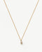 Fine Diamond Initial Mini Pendant Necklace  - E | 14k Solid Yellow Gold Plated/Diamond