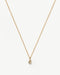 Fine Diamond Initial Mini Pendant Necklace - G | 14k Solid Yellow Gold Plated/Diamond