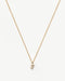 Fine Diamond Initial Mini Pendant Necklace - J | 14k Solid Yellow Gold Plated/Diamond