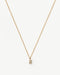 Fine Diamond Initial Mini Pendant Necklace - K | 14k Solid Yellow Gold Plated/Diamond