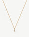 Fine Diamond Initial Mini Pendant Necklace - L | 14k Solid Yellow Gold Plated/Diamond