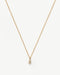 Fine Diamond Initial Mini Pendant Necklace - S | 14k Solid Yellow Gold Plated/Diamond