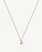 Fine Diamond Initial Mini Pendant Necklace - X | 14k Solid Yellow Gold Plated/Diamond