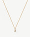 Fine Diamond Initial Mini Pendant Necklace - Z | 14k Solid Yellow Gold Plated/Diamond