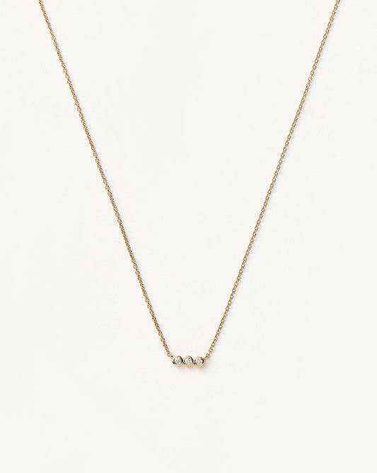 Fine Diamond Solitaire Trio Necklace