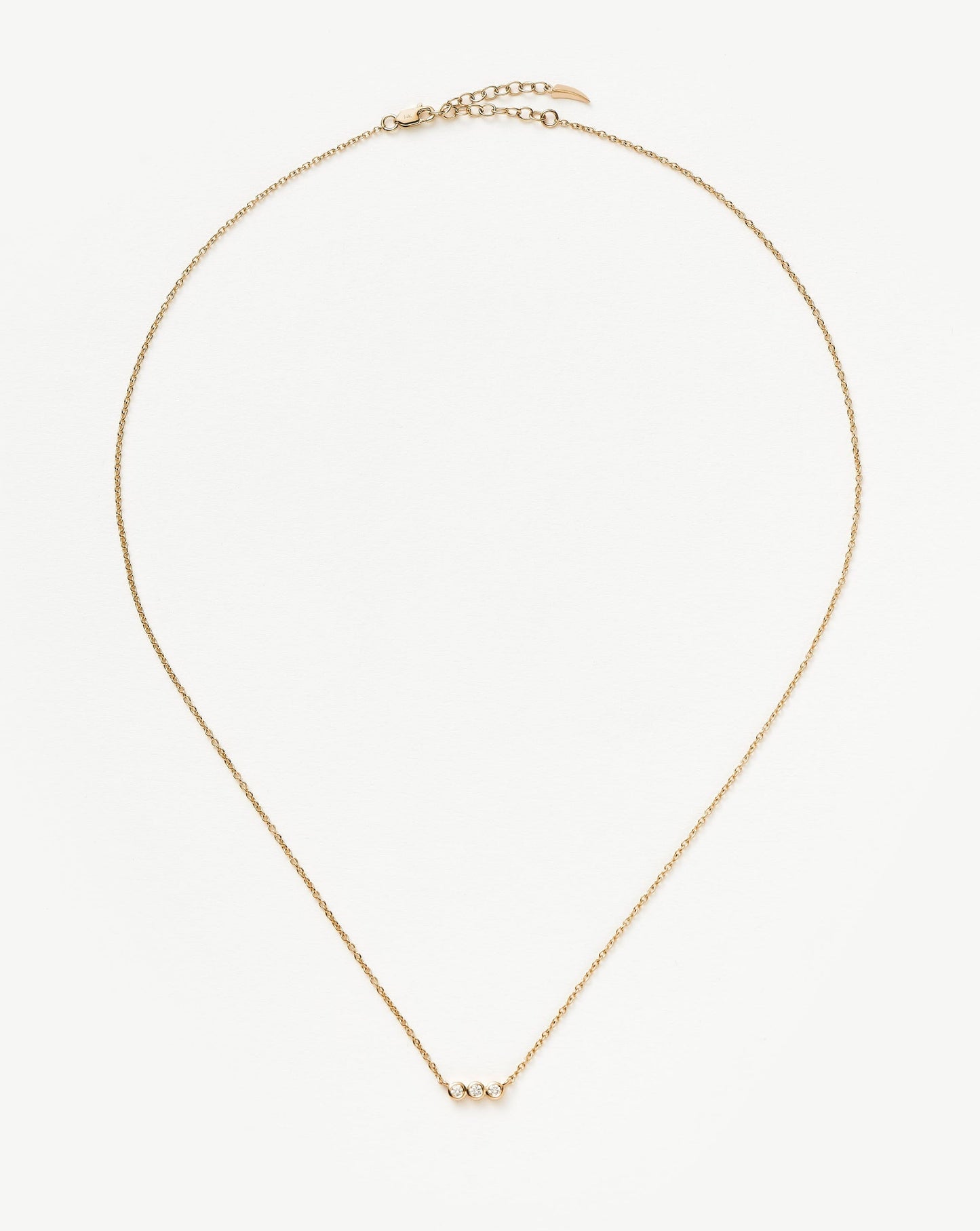 Fine Diamond Solitaire Trio Necklace