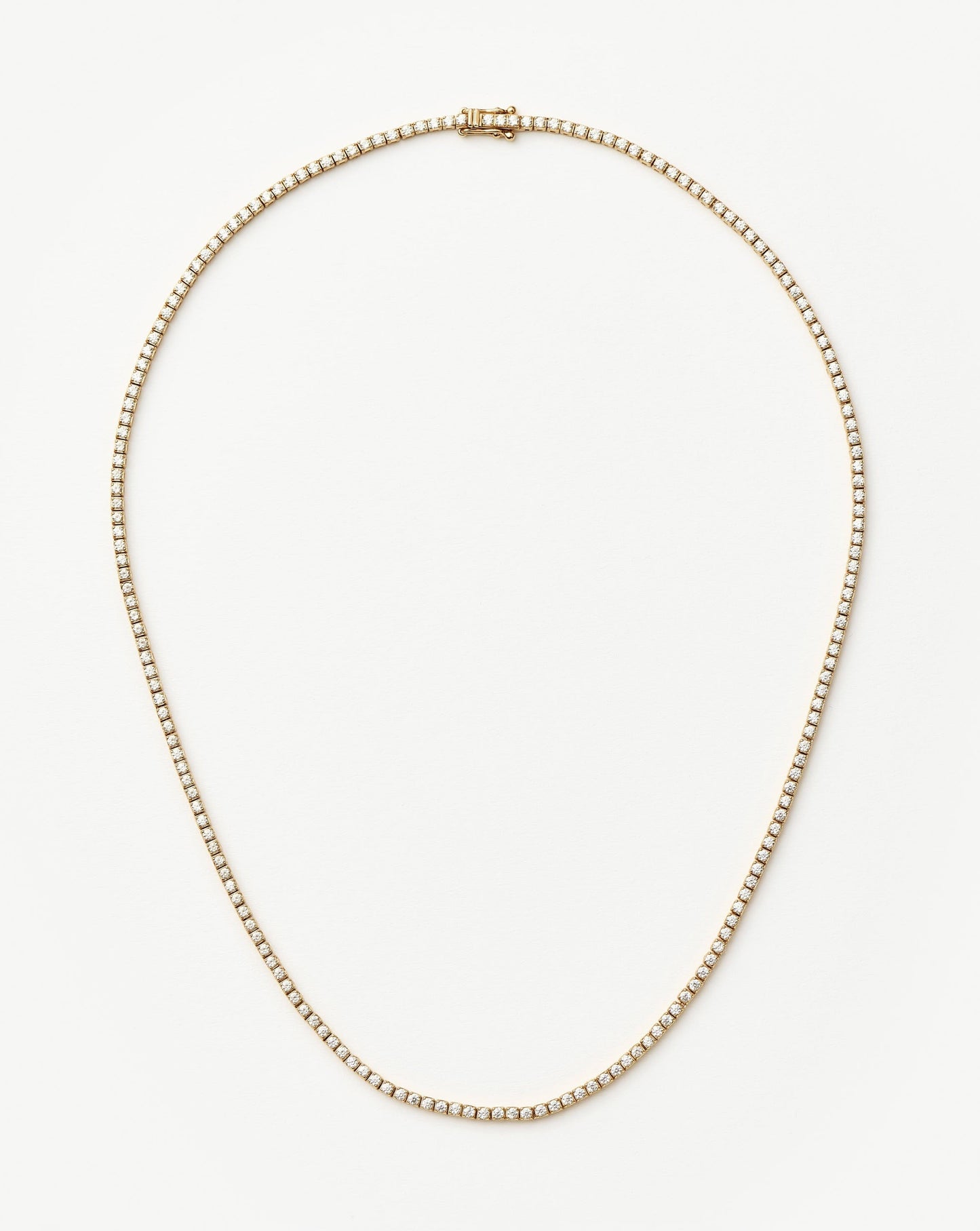 Fine Diamond Tennis Necklace | 14k Solid Gold Diamond